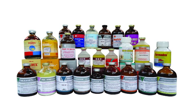 Range of injectable animal medicines